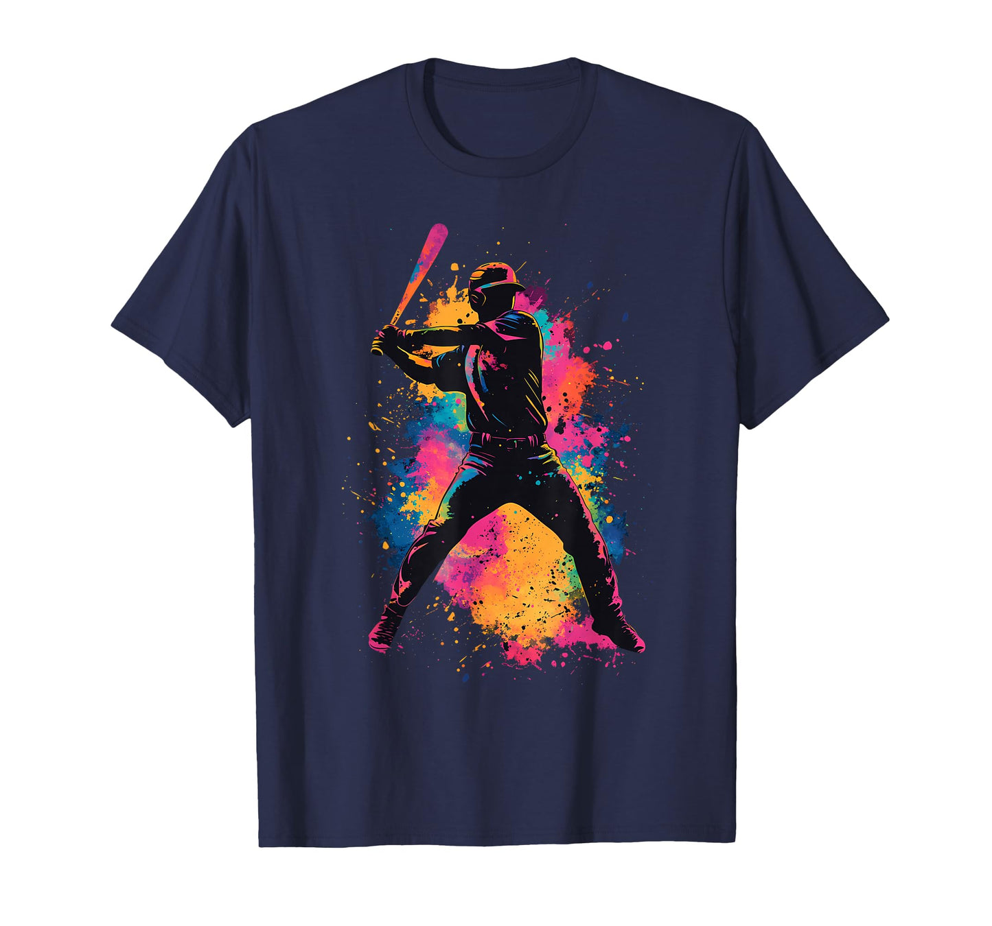 Colorful Baseball Player T-Shirt