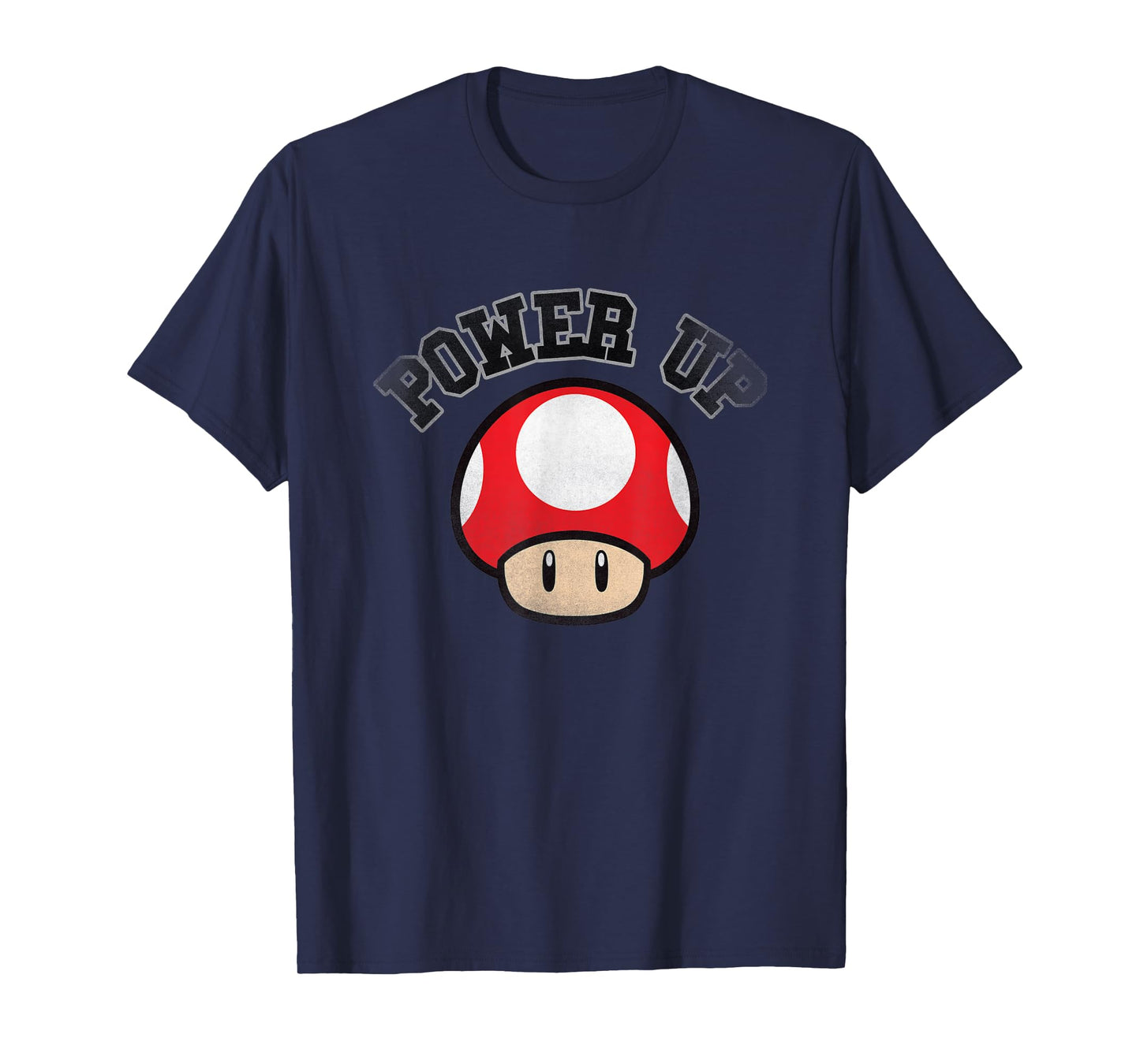 Super Mario Power Up Red Mushroom Distressed T-Shirt