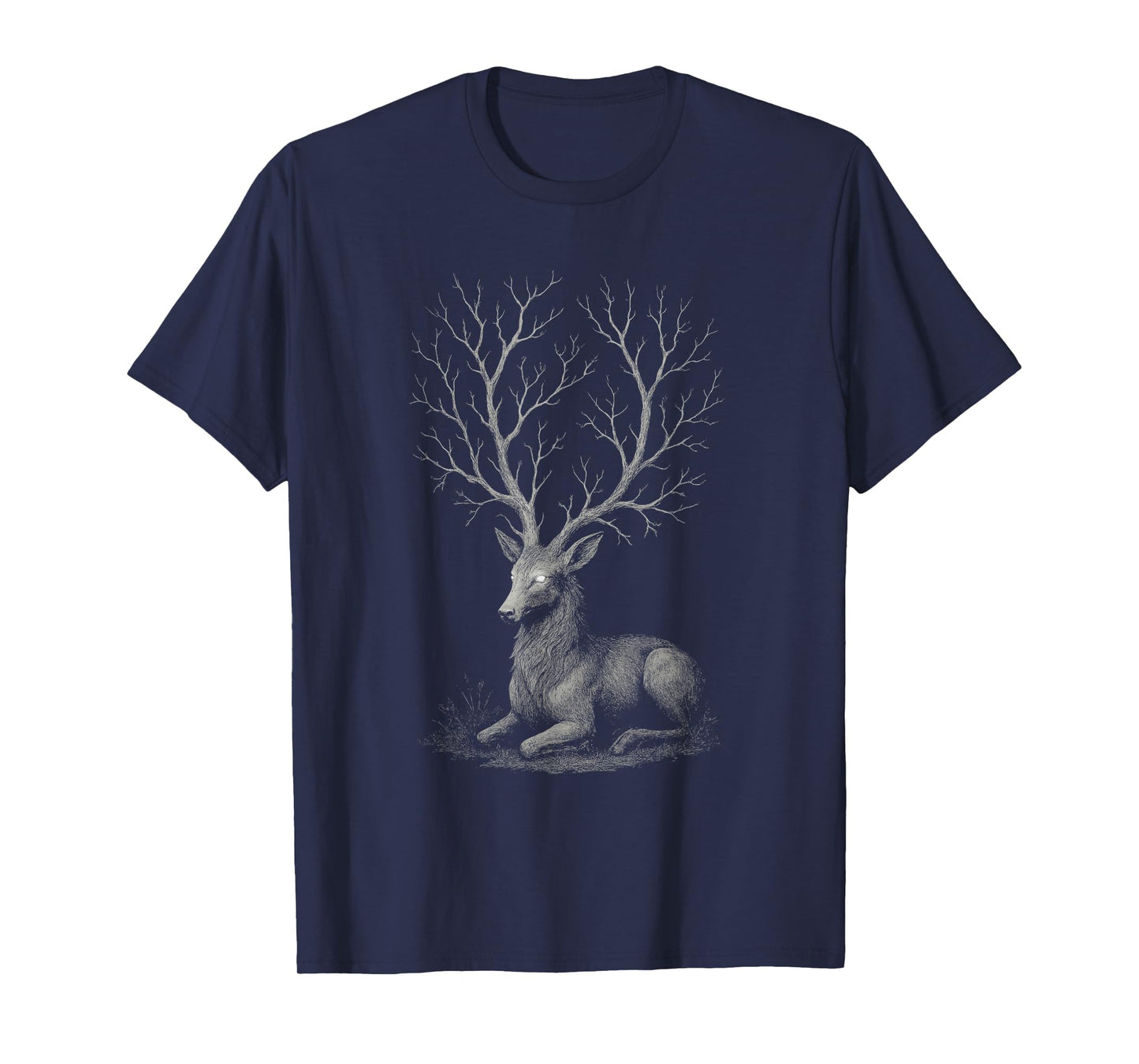 Deer Forest Tree Antlers Dark Creepy Goth Alt Alternative T-Shirt