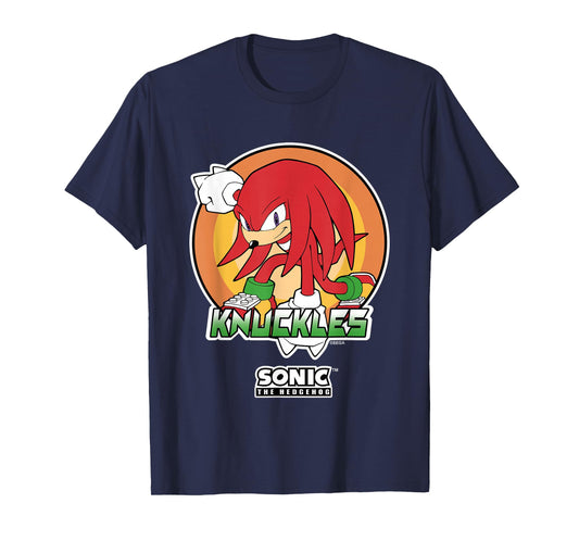 Sonic The Hedgehog Knuckles Superhero Pose Portrait Vintage T-Shirt
