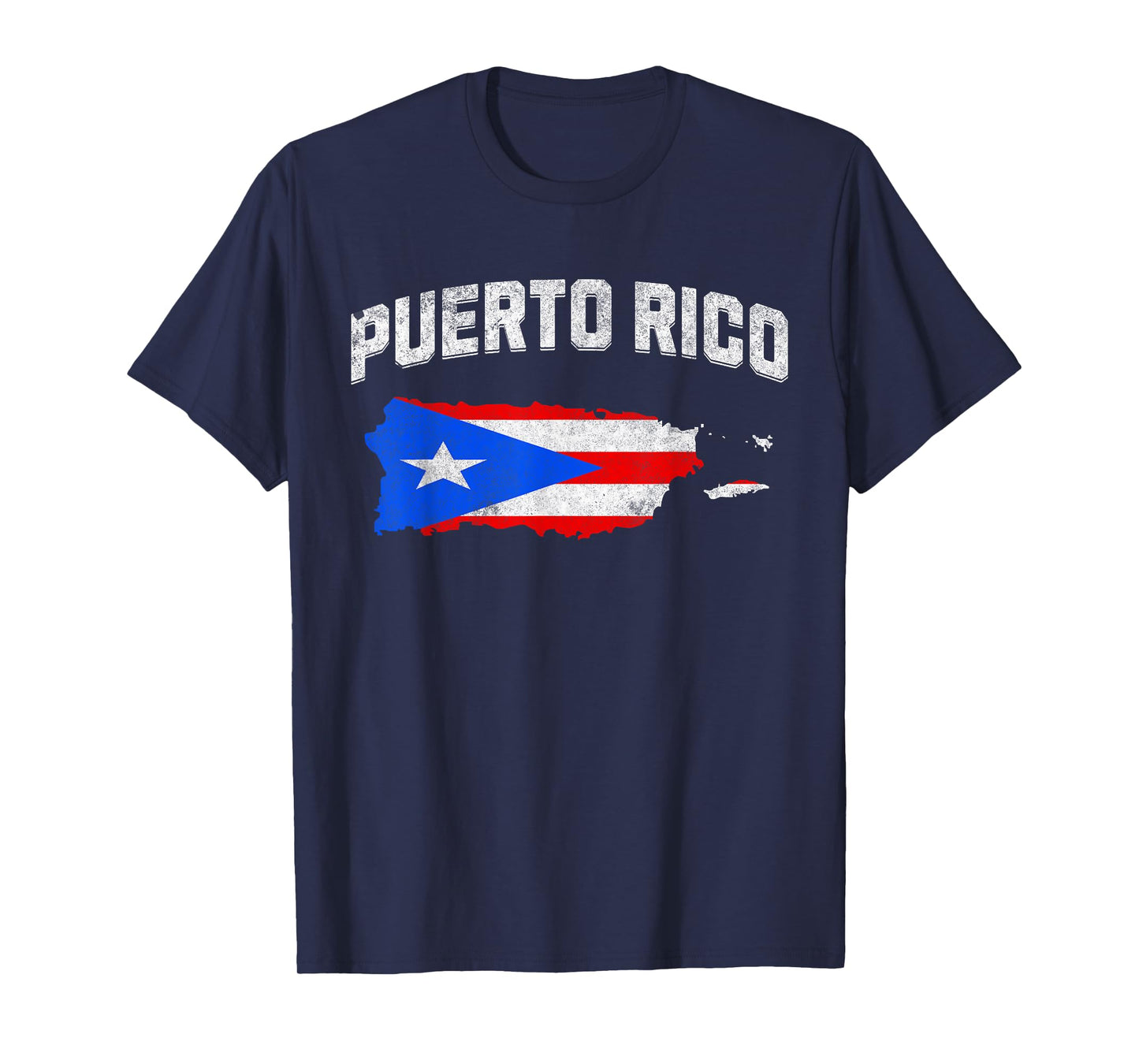 Boricua Puerto Rican Puerto Rico Map PR Flag Pride Vintage T-Shirt