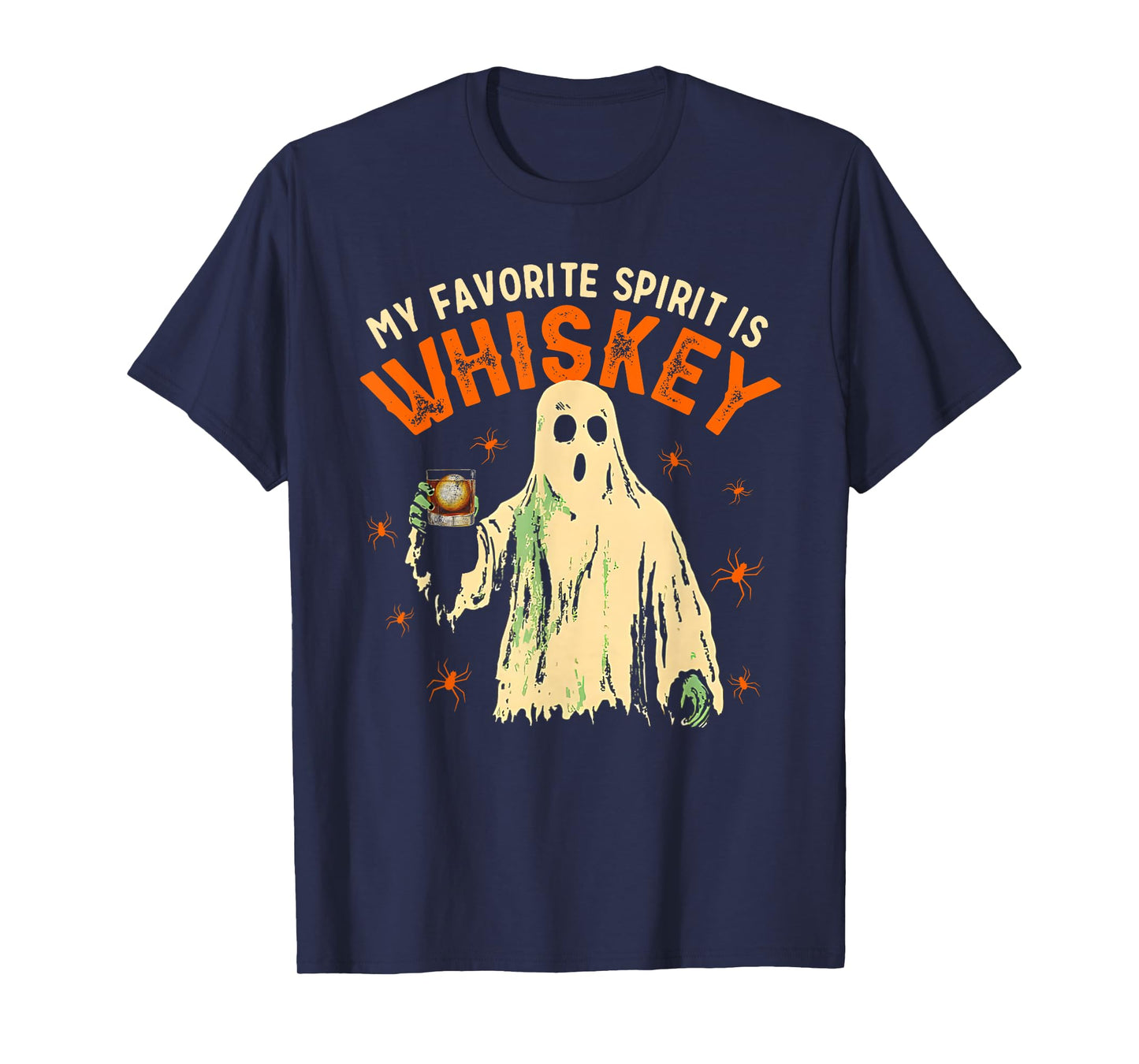 My Favorite Spirit is Whiskey Ghost Halloween Costume Men T-Shirt