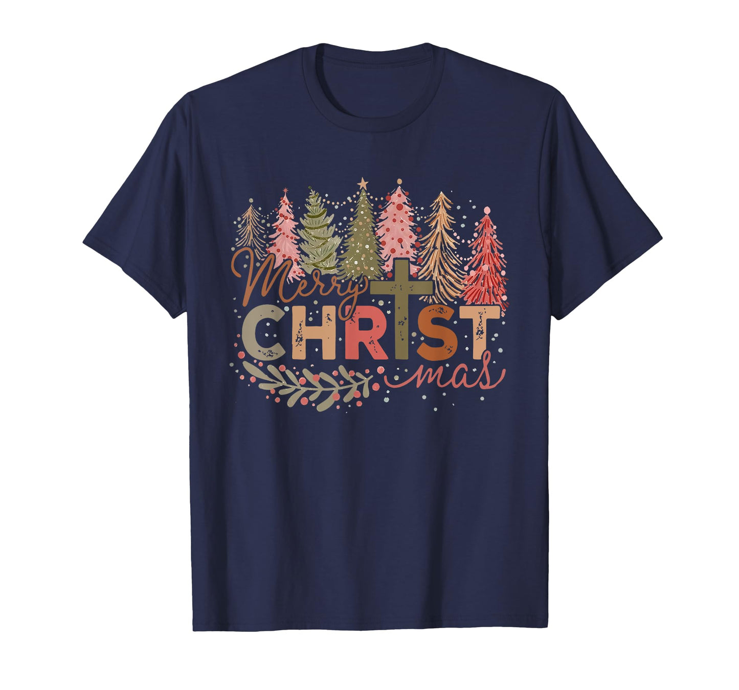 Merry Christ Mas Christian Jesus Christmas PJs Xmas Pajamas T-Shirt