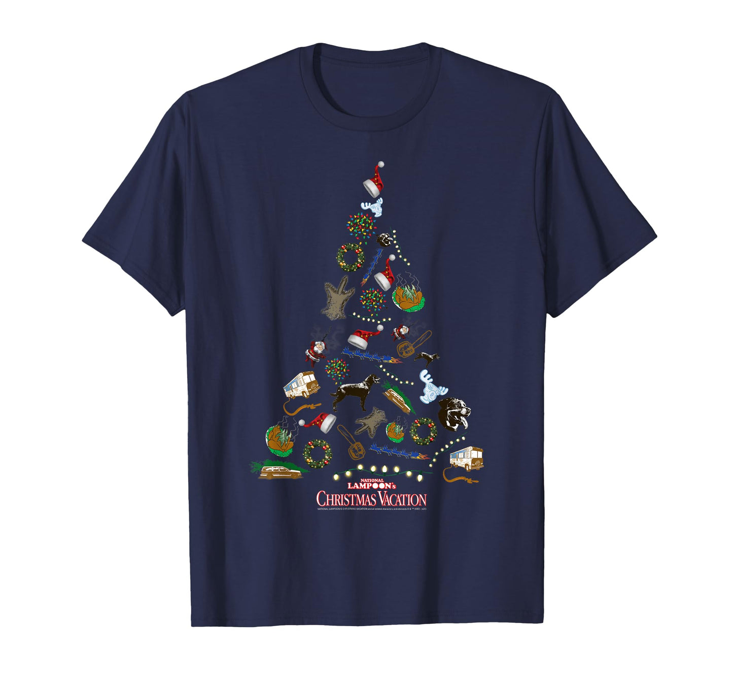 National Lampoon's Christmas Vacation T-Shirt for Women, Black, Small, Short Sleeve, Crew Neck, Classic Fit, Imported
