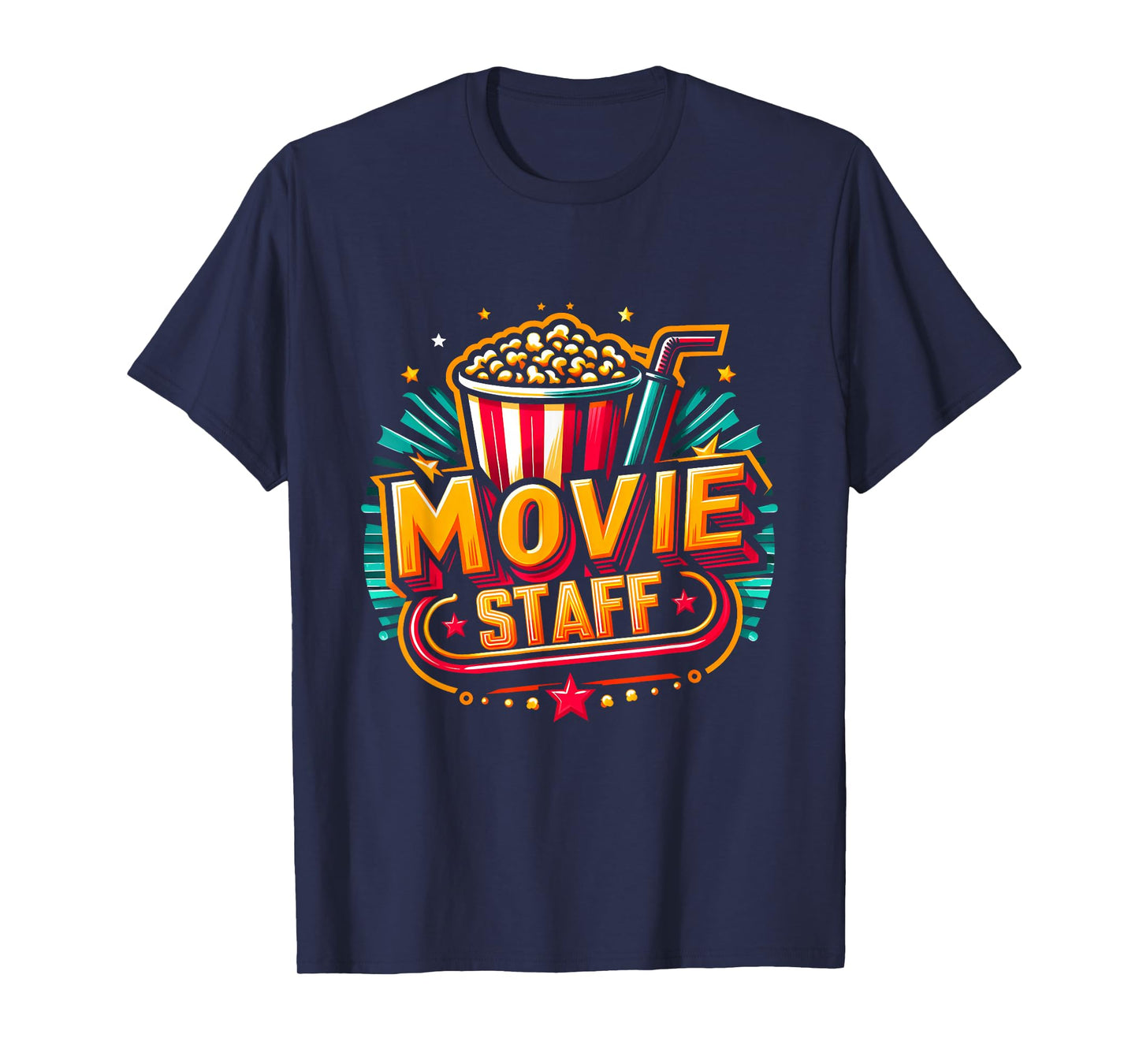 Movie Staff Party Night Behind The Scene Awesomeness Popcorn T-Shirt