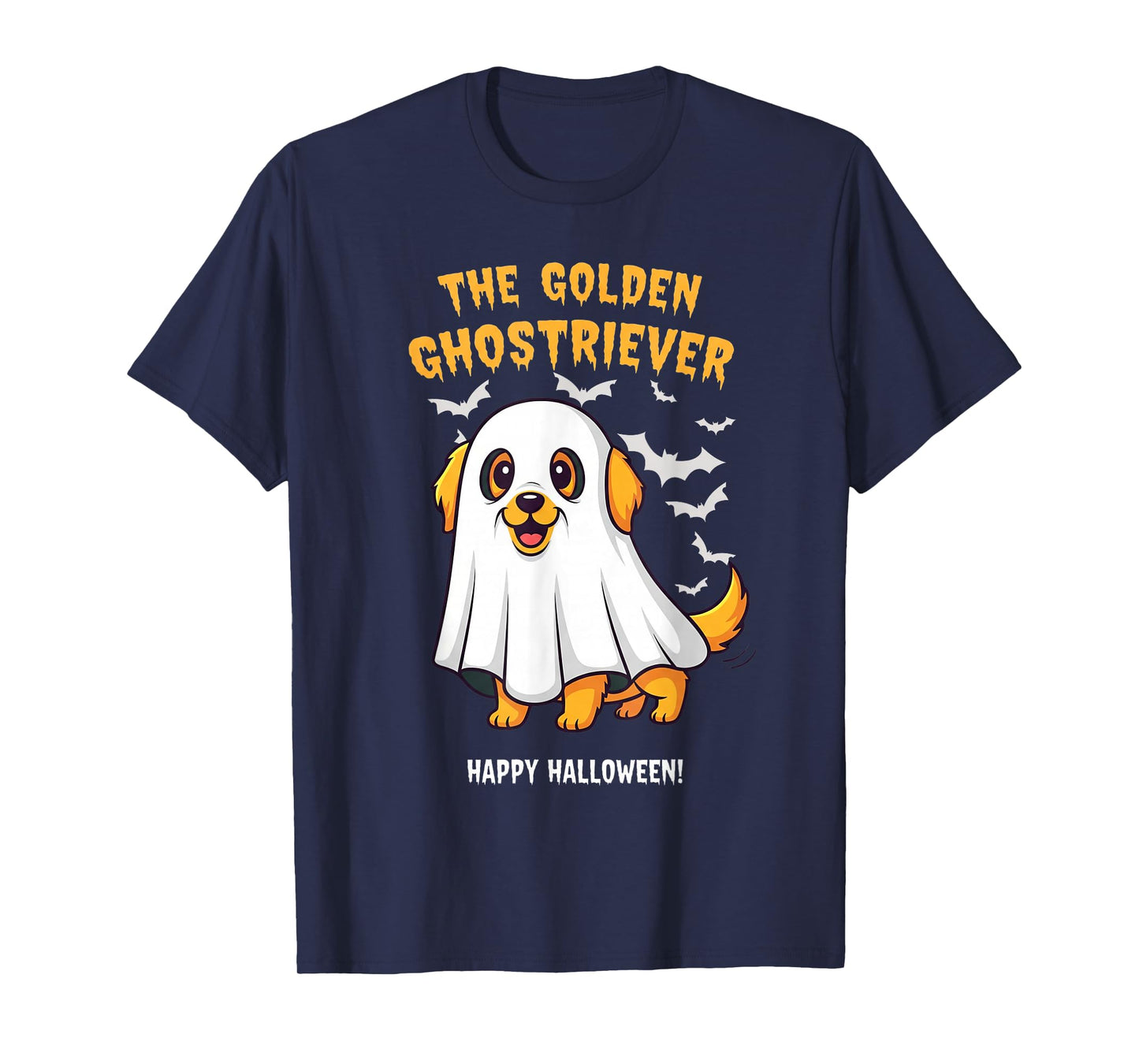 Halloween Ghostriever Funny Golden Retriever Dog Ghost Mom T-Shirt