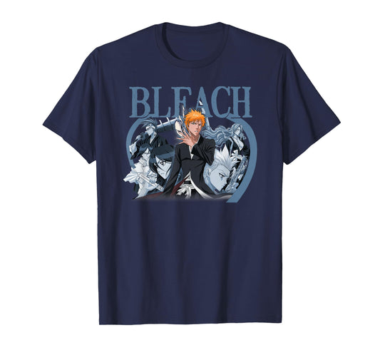 Bleach Ichigo with Blue Toned Group Color Anime T-Shirt