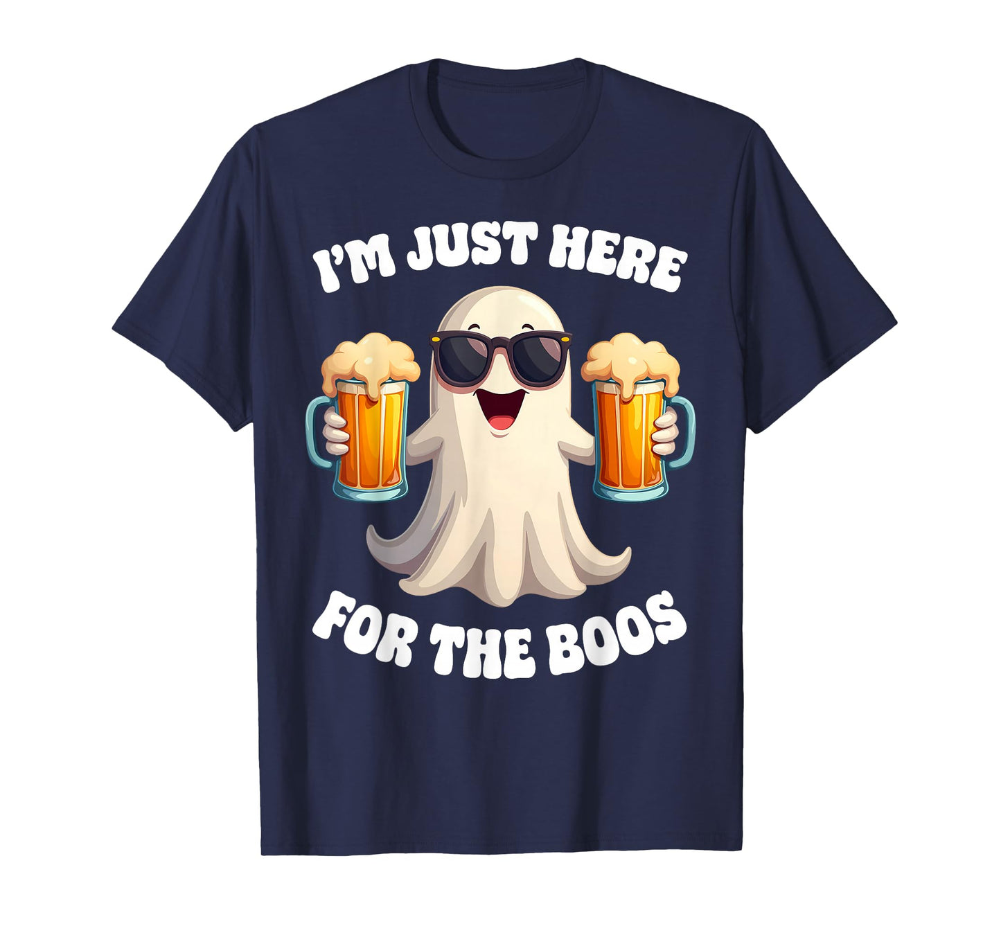 Funny I'm Just Here For The Boos Adult Halloween Costume T-Shirt