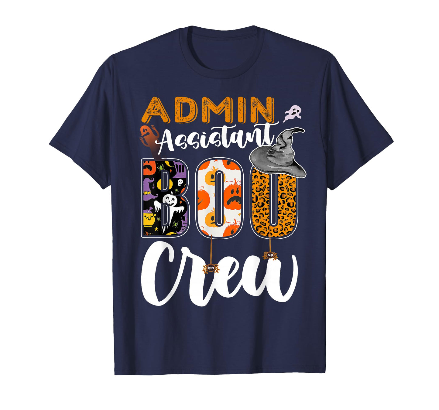 Admin Assistant Boo Crew Halloween Matching Administrative T-Shirt
