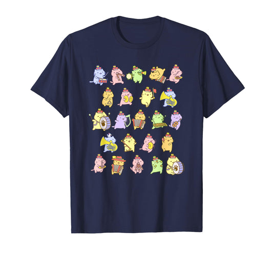 Mitchiri Neko March Cute cat band! T-Shirt