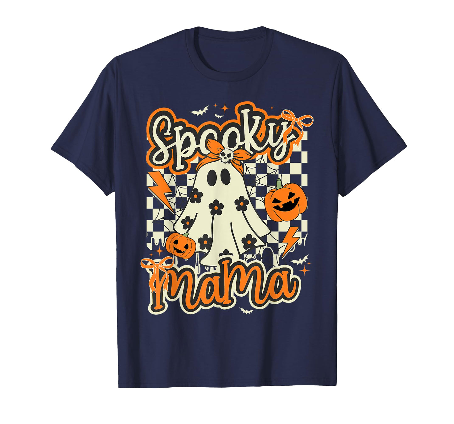 Spooky Mama Shirt Women Ghost Mom Halloween T-Shirt