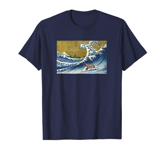 Funny Retro Vintage Surfing A Wave Gila Monster Lover T-Shirt