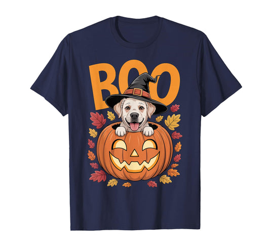 Lab Costume on Pumpkin Halloween Labrador Retriever T-Shirt