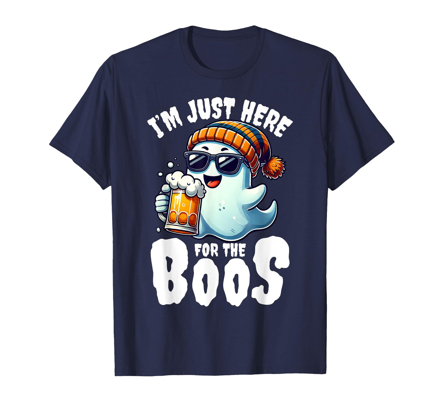 I'm Just Here For The Boos Funny Halloween Drinking Party T-Shirt