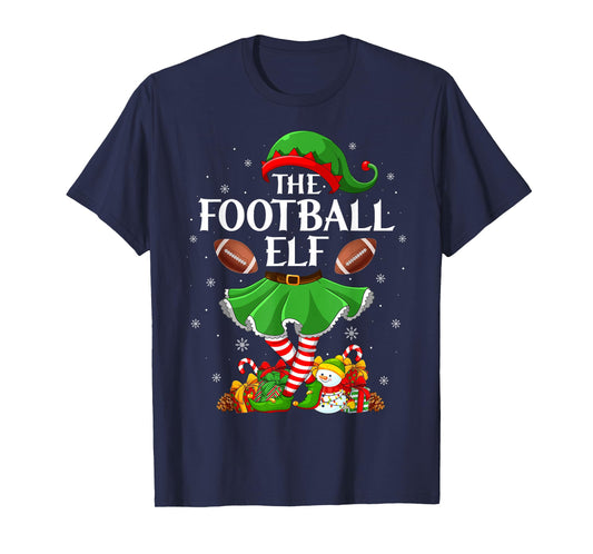Football Elf Christmas Family Elf Squad Xmas Girls Women T-Shirt