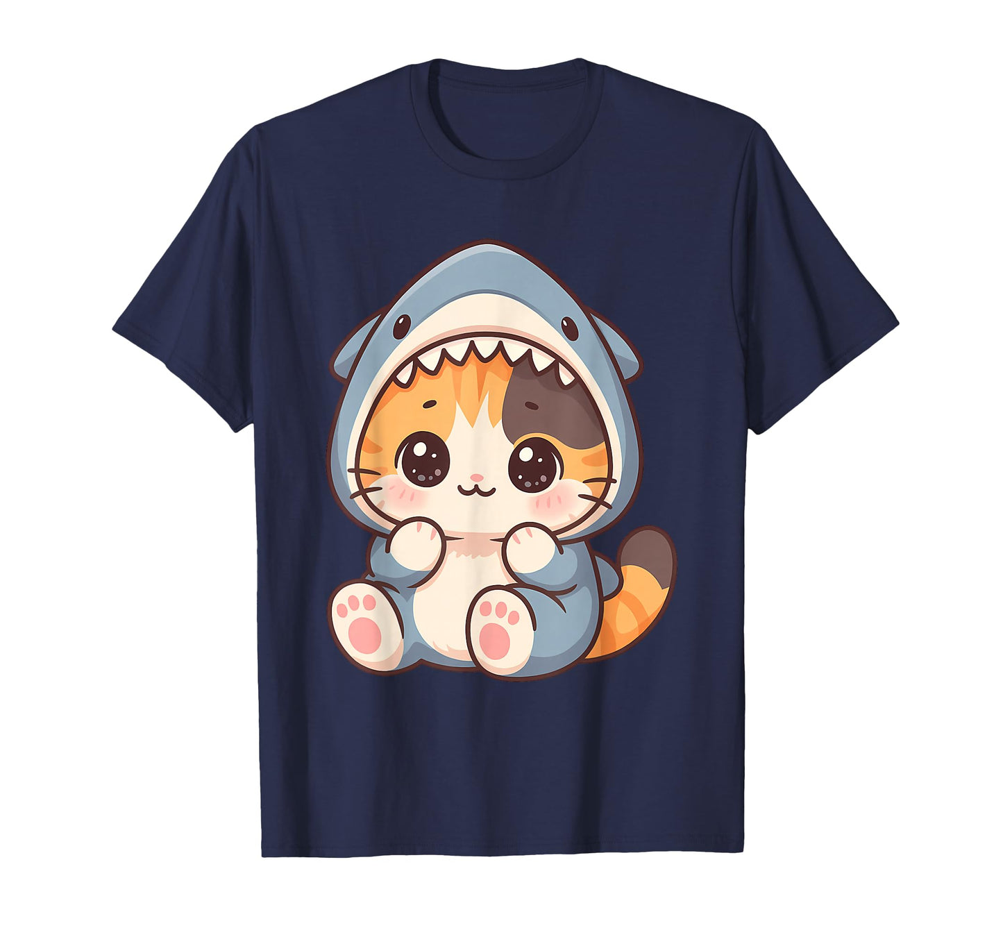 Kawaii Cute Kitten Shark Costume Kitty My Cat is a Shark T-Shirt
