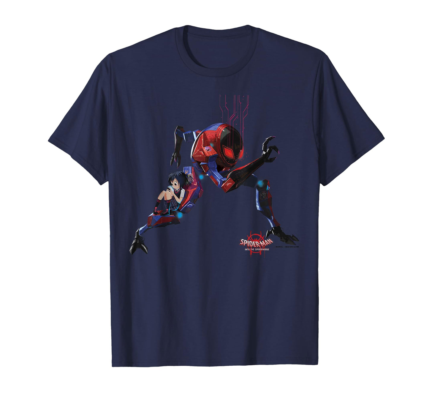 Marvel Spider-Man Spiderverse Peni Robot Graphic T-Shirt T-Shirt