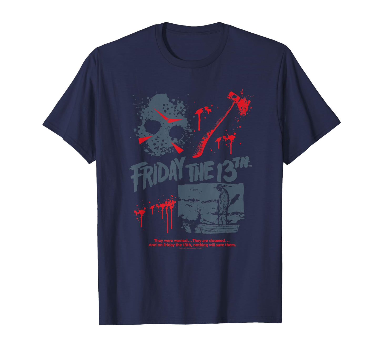 Friday The 13th Jason Mask Bloody Weapon T-Shirt