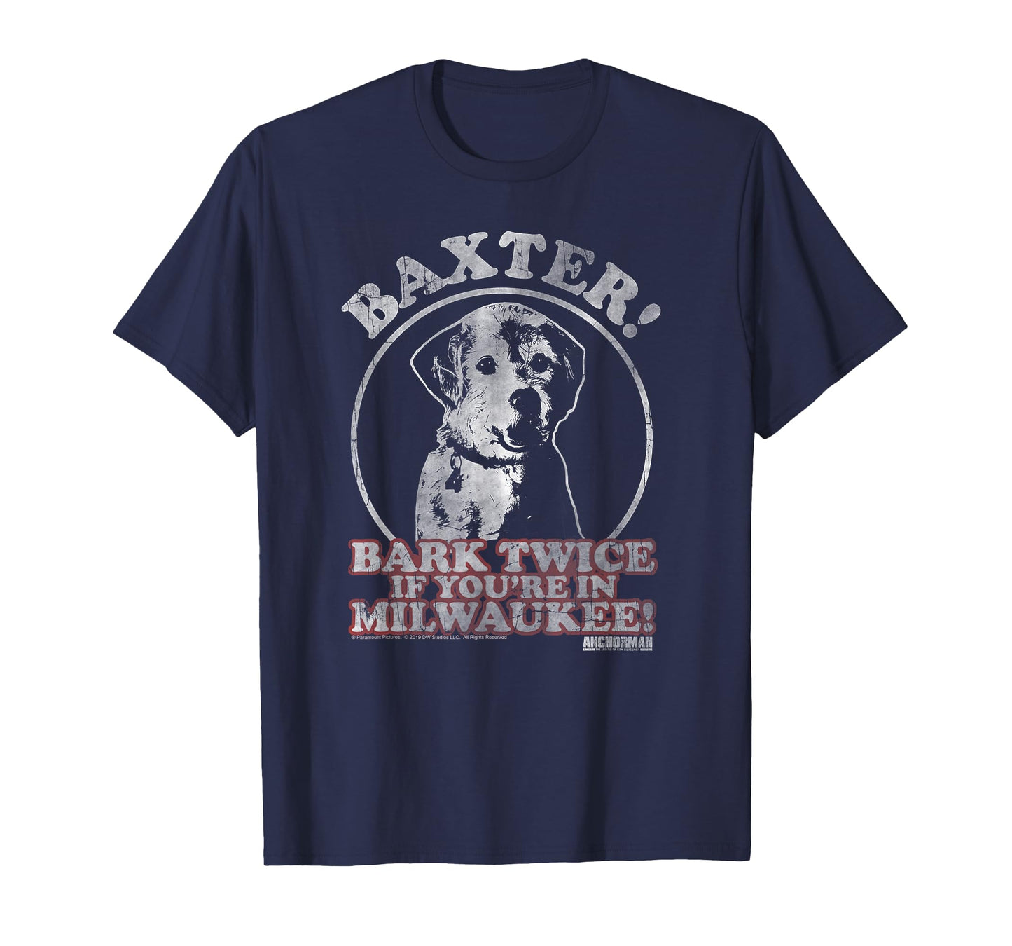 Anchorman Baxter Bark Twice Portrait T-Shirt