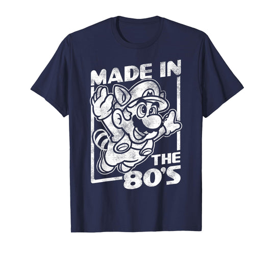 Super Mario Bros 3 Tanooki Mario Made In The 80's Vintage T-Shirt