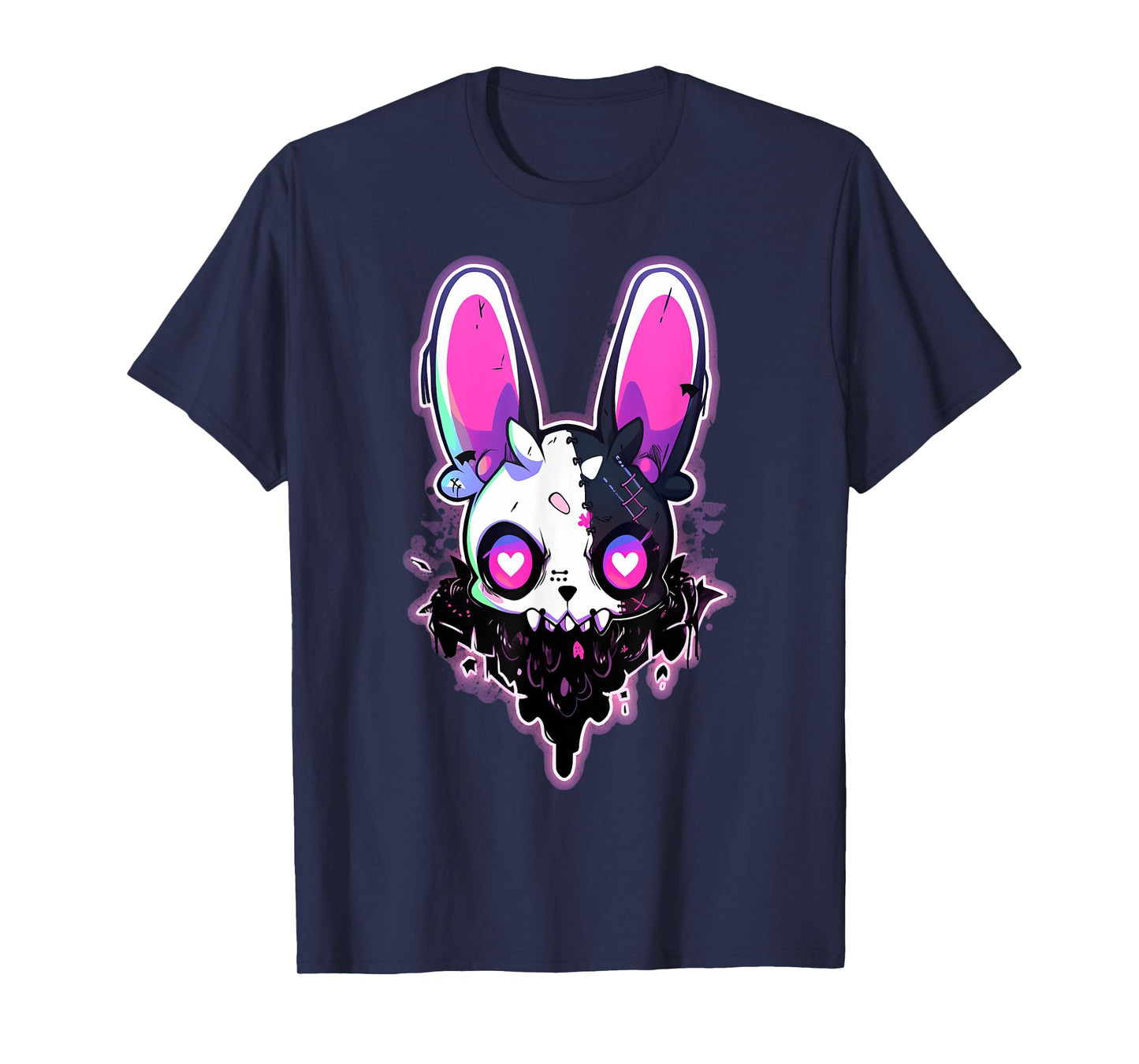Kawaii Rabbit Cute Goth Bunny E-Girl Gothic Outfit Grunge T-Shirt