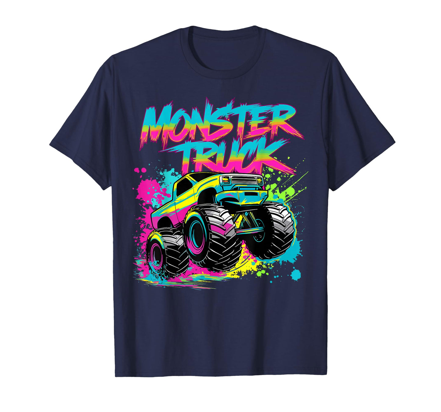 Monster Truck Graffiti Art Colorful T-Shirt