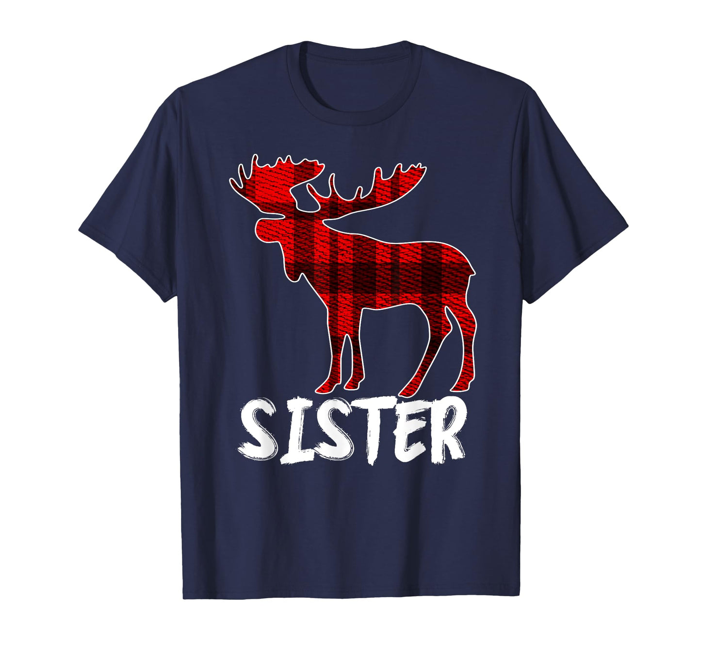Sister Moose Plaid T-Shirt Christmas Pajama Family Matching