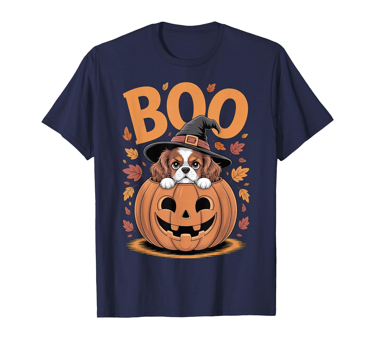 Pumpkin Halloween Cavalier King Charles Spaniel T-Shirt