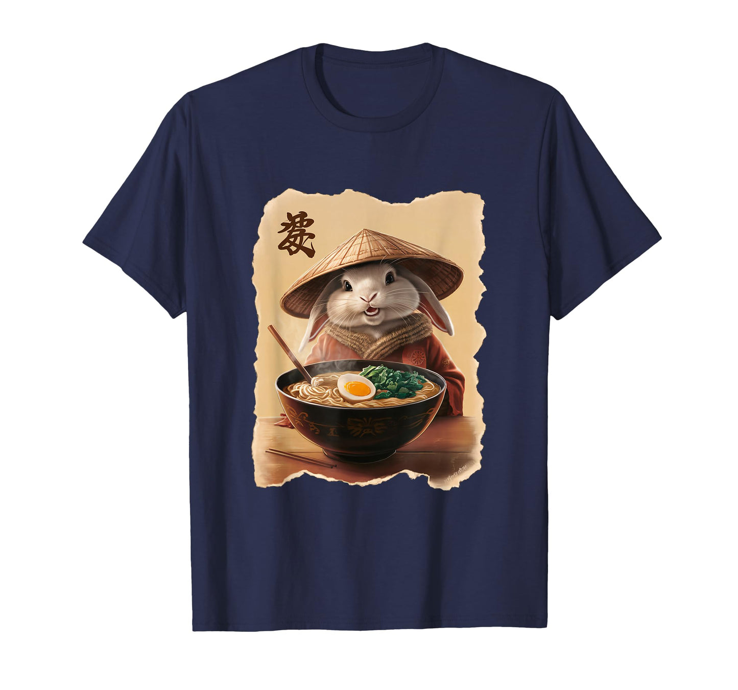 Bunny Men Woman Kawaii Eating Ramen Japanese Rabbit T-Shirt