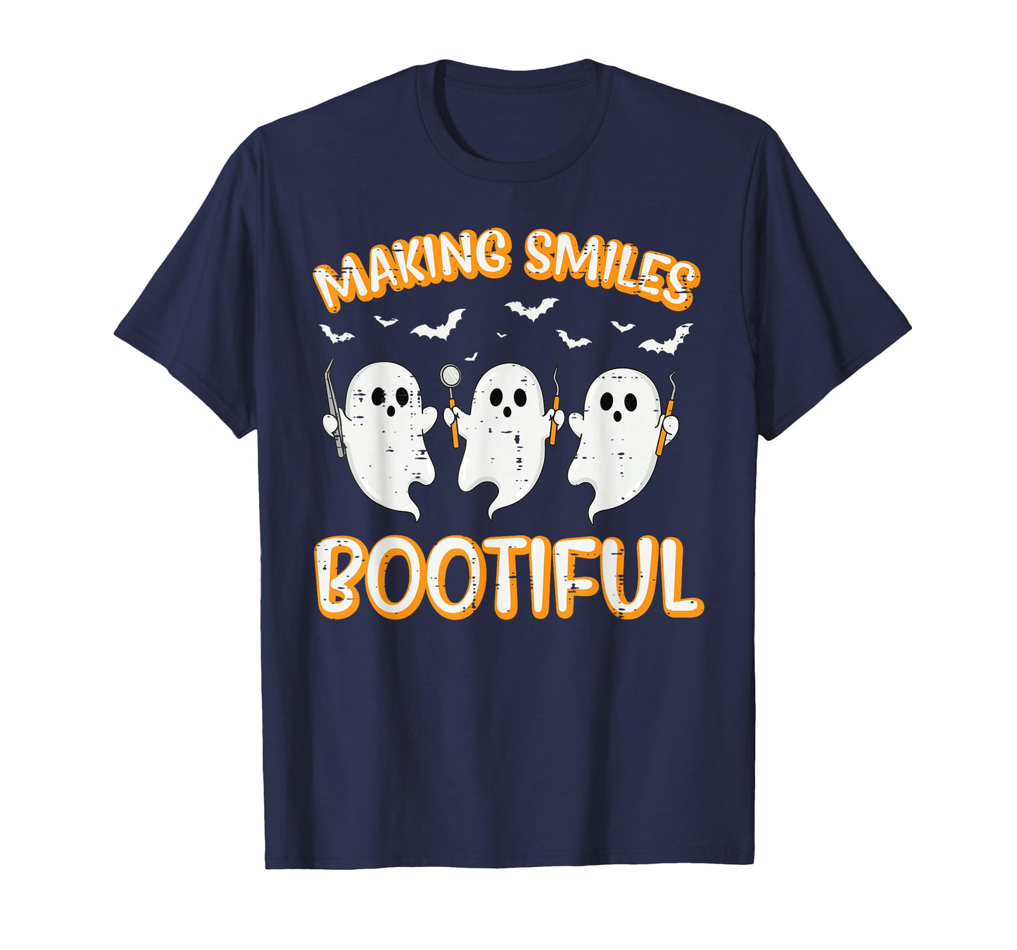 Halloween Dentist Smiles Bootiful Ghost Dental Costume Men T-Shirt