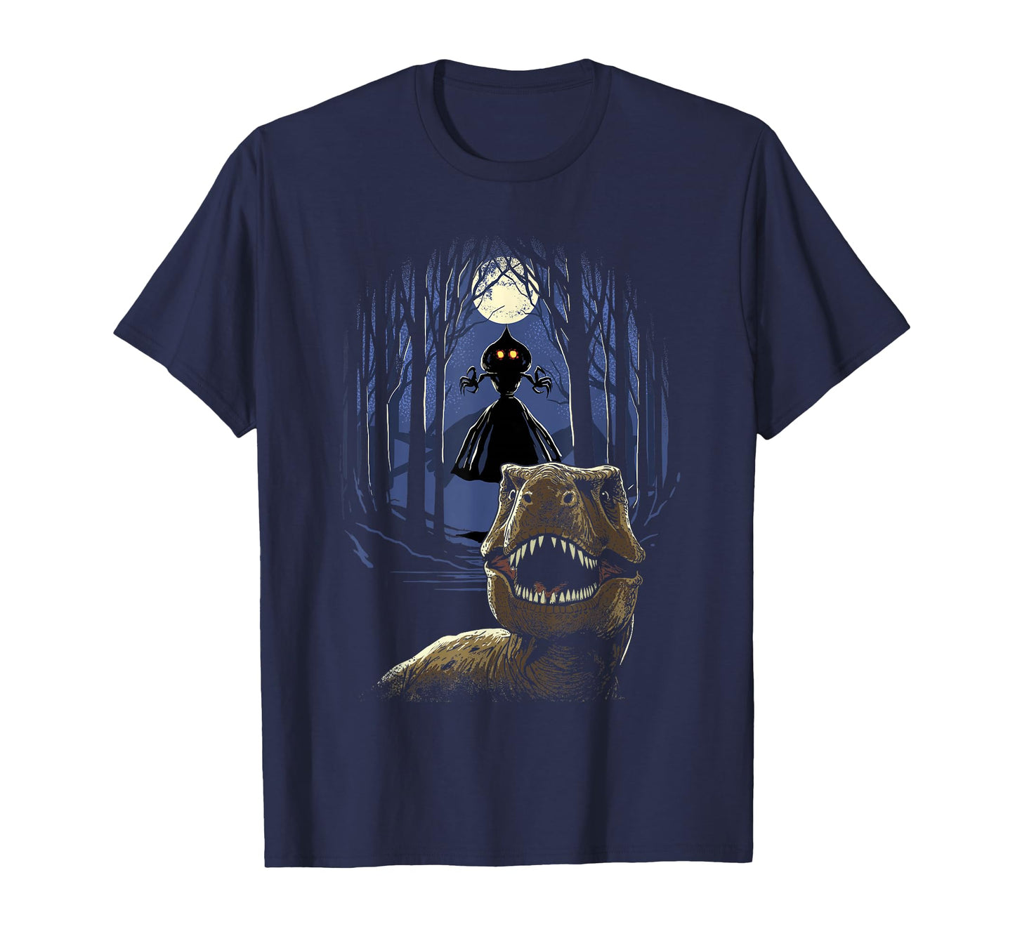 Scared Dinosaur Selfie Dinosaur Flatwoods Monster Cryptid T-Shirt