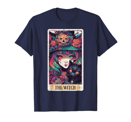 Halloween Tarot The Witch Card Cat Costume Women Girls Kids T-Shirt