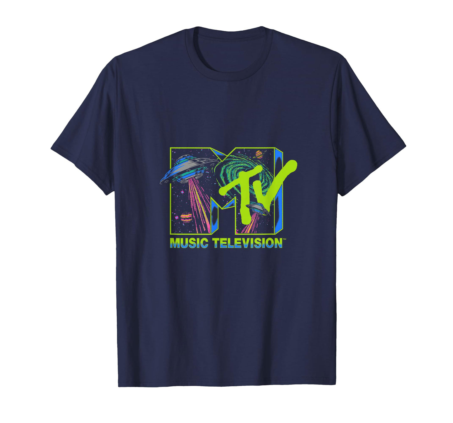 MTV Music Television Alien Invasion UFO T-Shirt