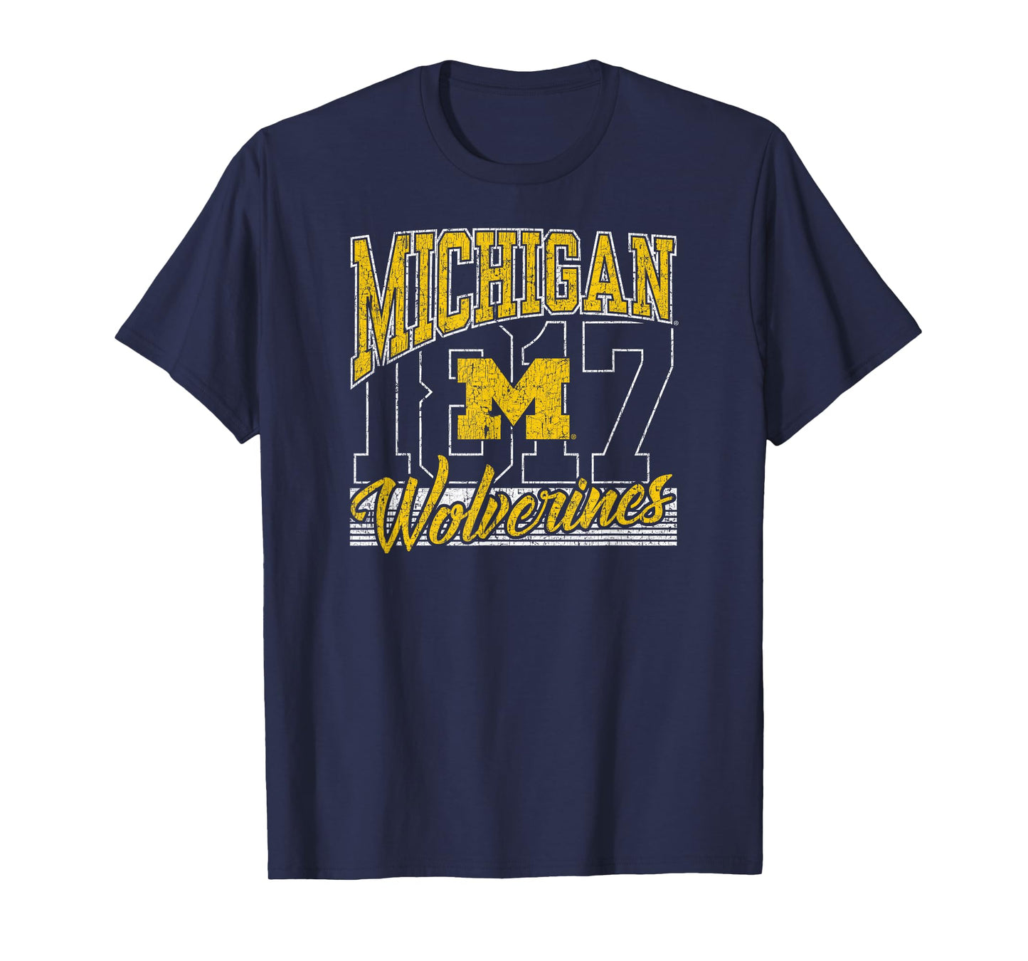 Michigan Wolverines Vintage 90's Rise Navy T-Shirt
