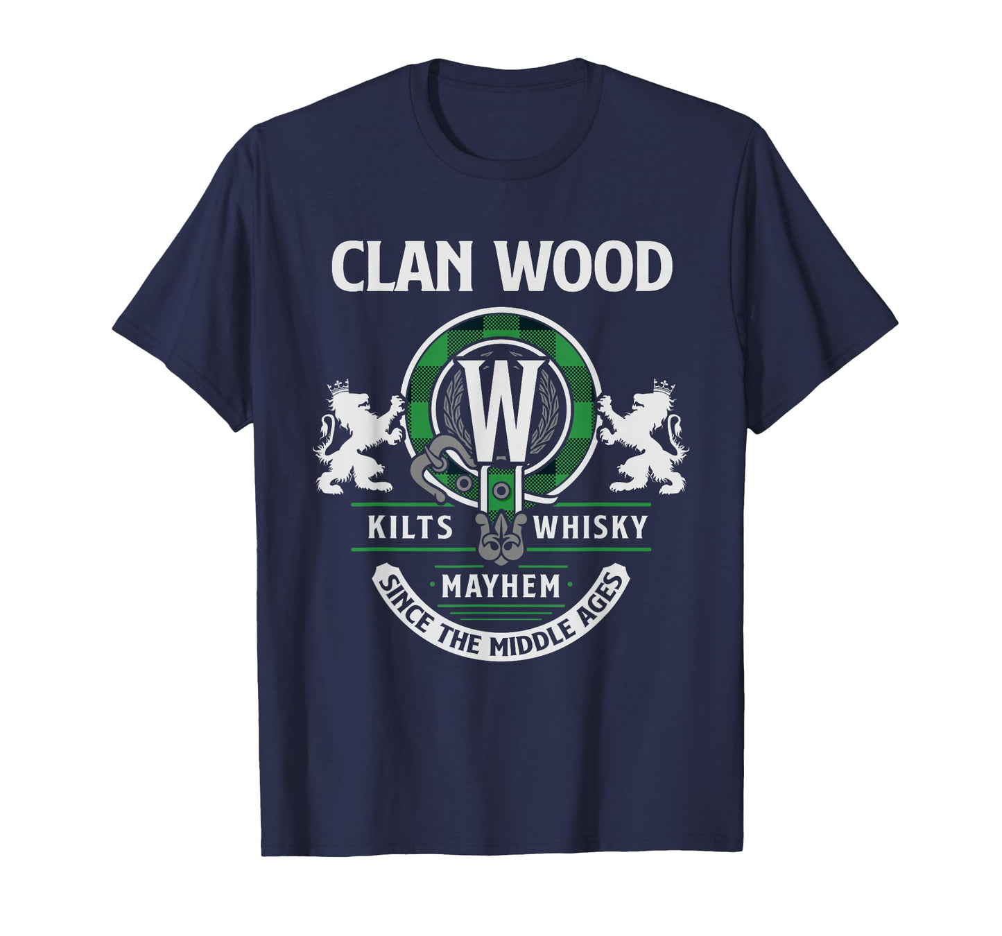 Clan Wood Scottish Surname Family Highland Games T-Shirt