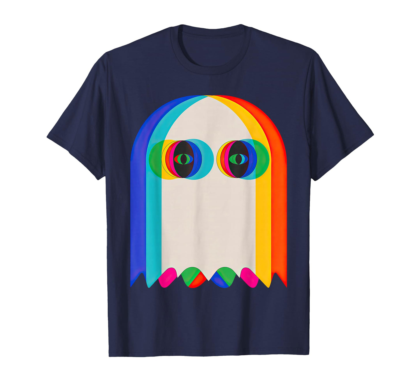 Ghost Trippy Vaporwave Halloween Techno Rave EDM T-Shirt