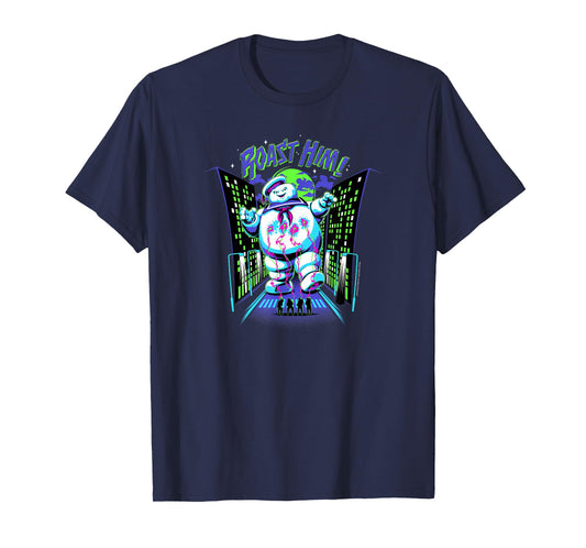 Ghostbusters Roast Him! Stay Puft Arcade Graphic Retro Movie T-Shirt