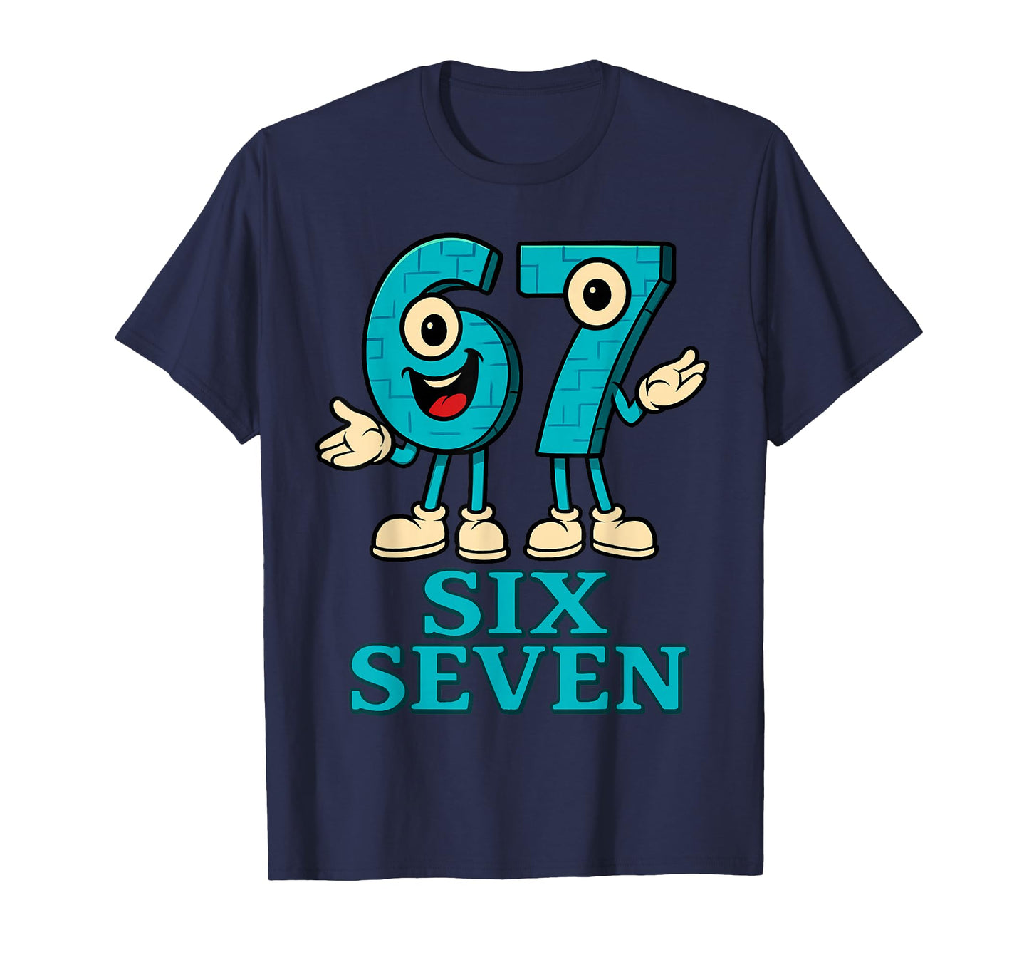 67 Six Seven 6-7 - Funny Italian Brainrot Kids Gaming Meme T-Shirt