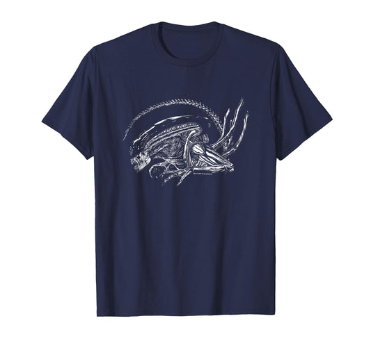 Aliens Iconic Dangerous Xenomorph Profile Silhouette Logo T-Shirt