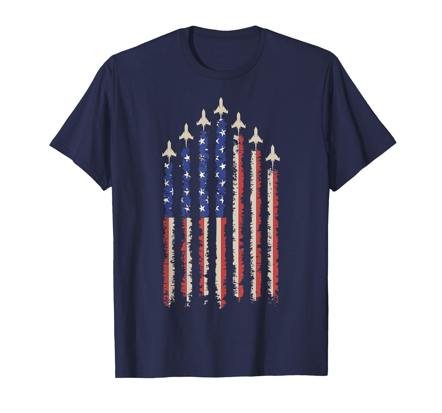 Jet Airplane USA Flag T-Shirt