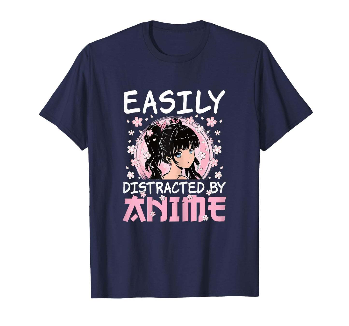 Easily Distracted By Anime Japanese Anime Otaku Women Girls T-Shirt