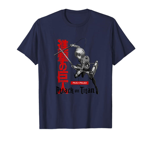 Attack on Titan Season 3 Armin with Kanji AOT Anime T-Shirt