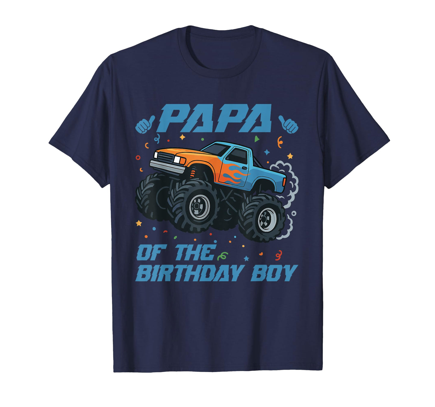 Papa of The Birthday Boy Monster Truck Birthday T-Shirt