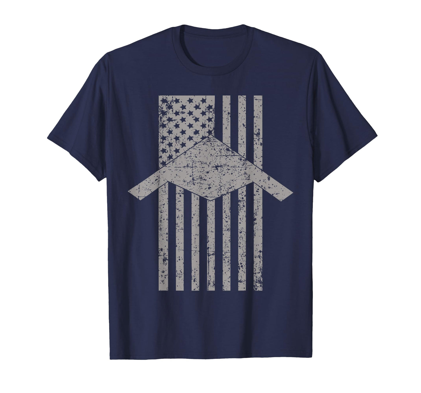 B-21 Raider Stealth Bomber Patriotic Vintage American Flag T-Shirt