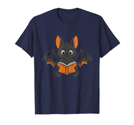 Bat Reading Book T-Shirt