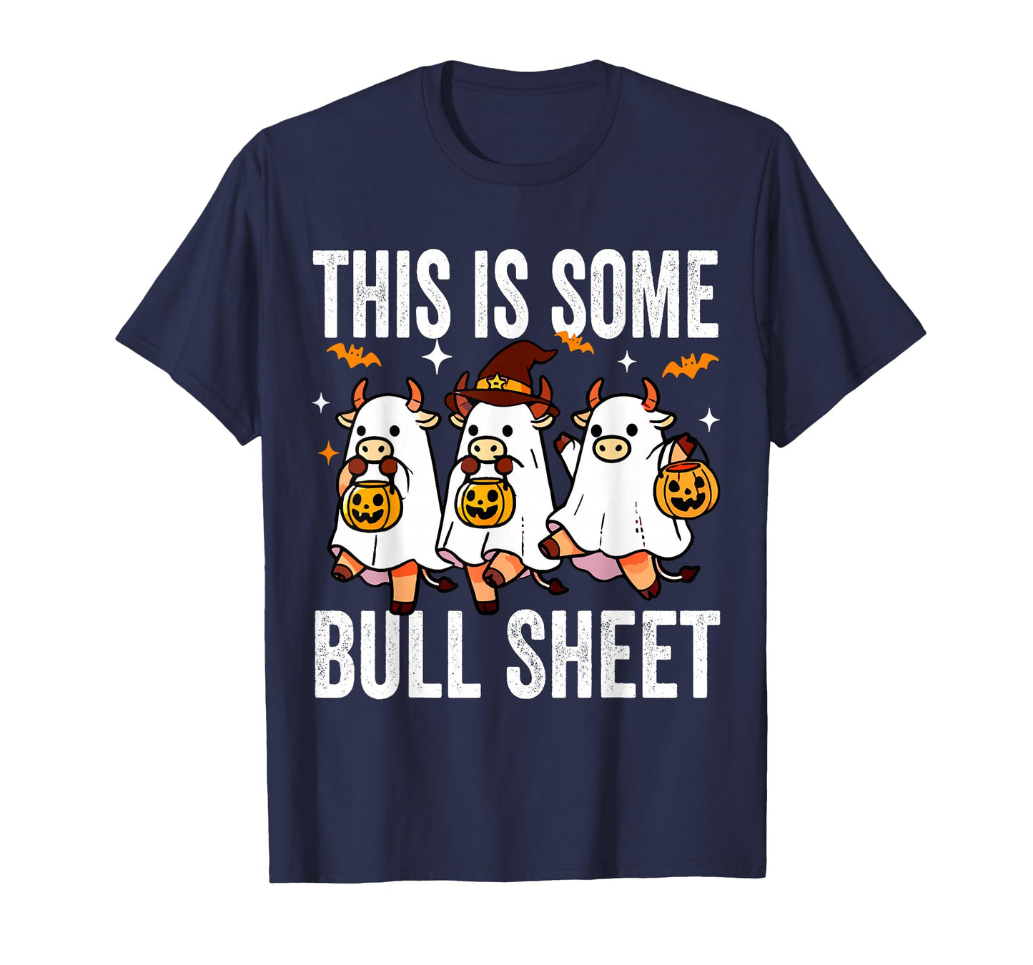 This is Some Bull Sheet Funny Halloween Cow Ghost Kid Outfit T-Shirt