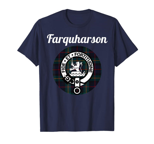 Farquharson Clan Scottish Name Coat Of Arms Tartan T-Shirt