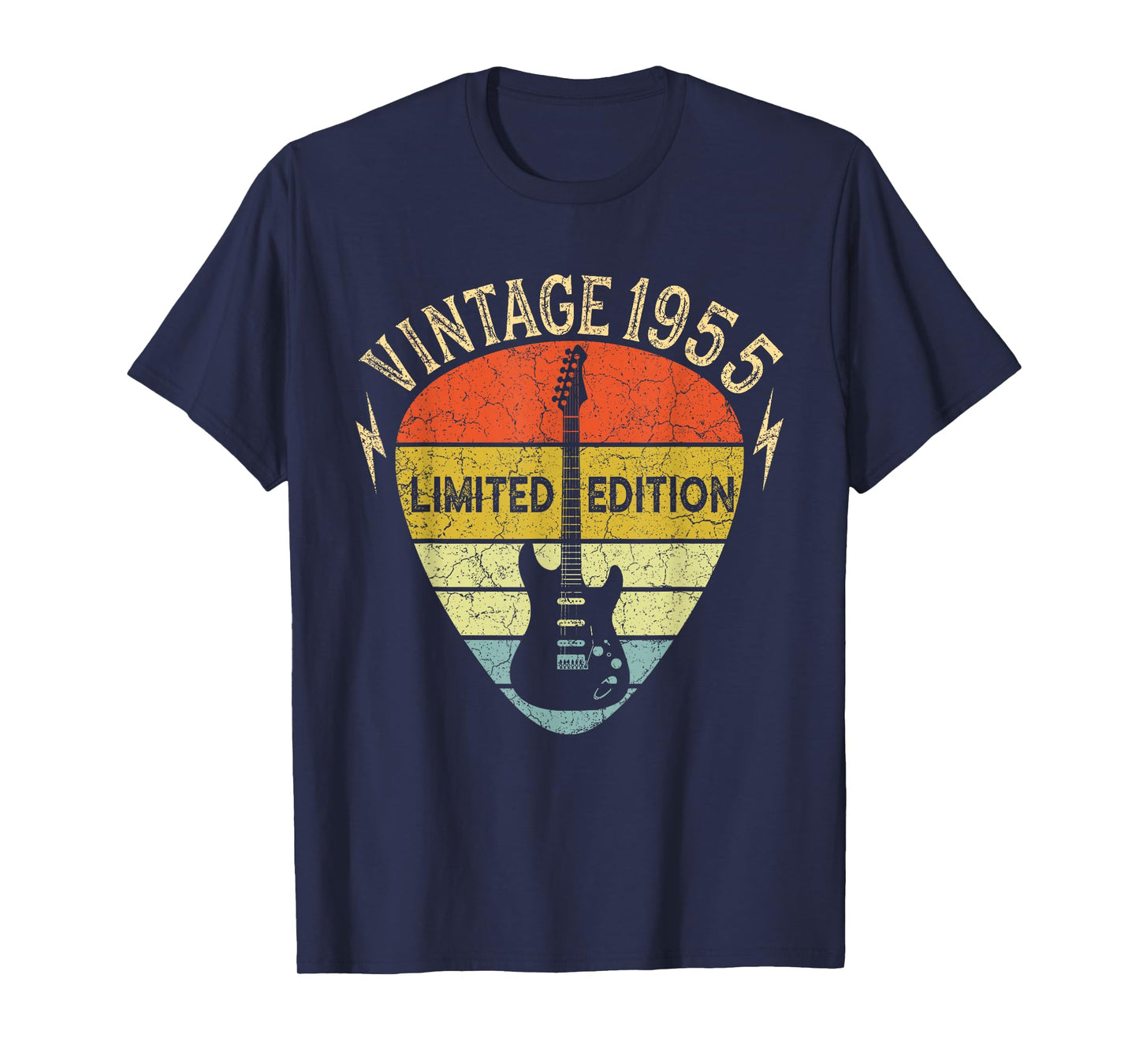 Guitar Lover 68 Years Old Gift, Vintage 1955 Limited Edition T-Shirt