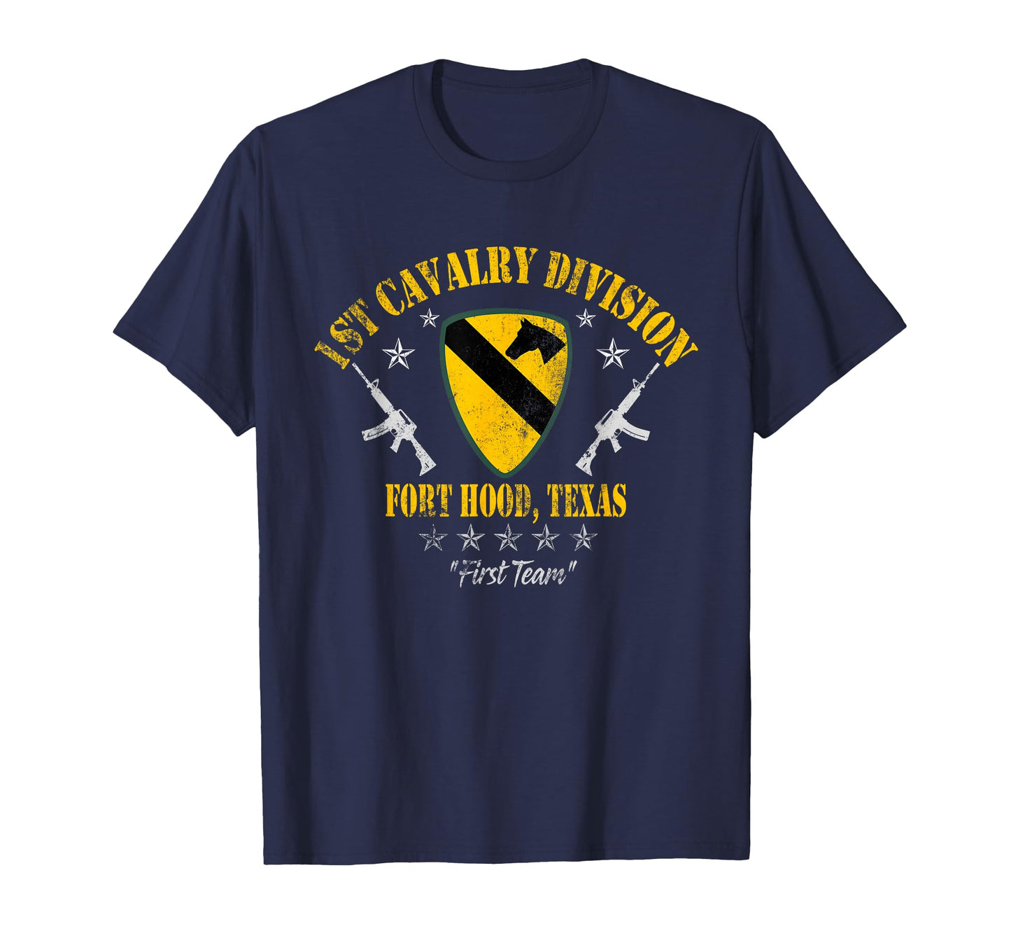 1st Cavalry Division Veteran Fort Hood, TX Patriotic Vintage T-Shirt