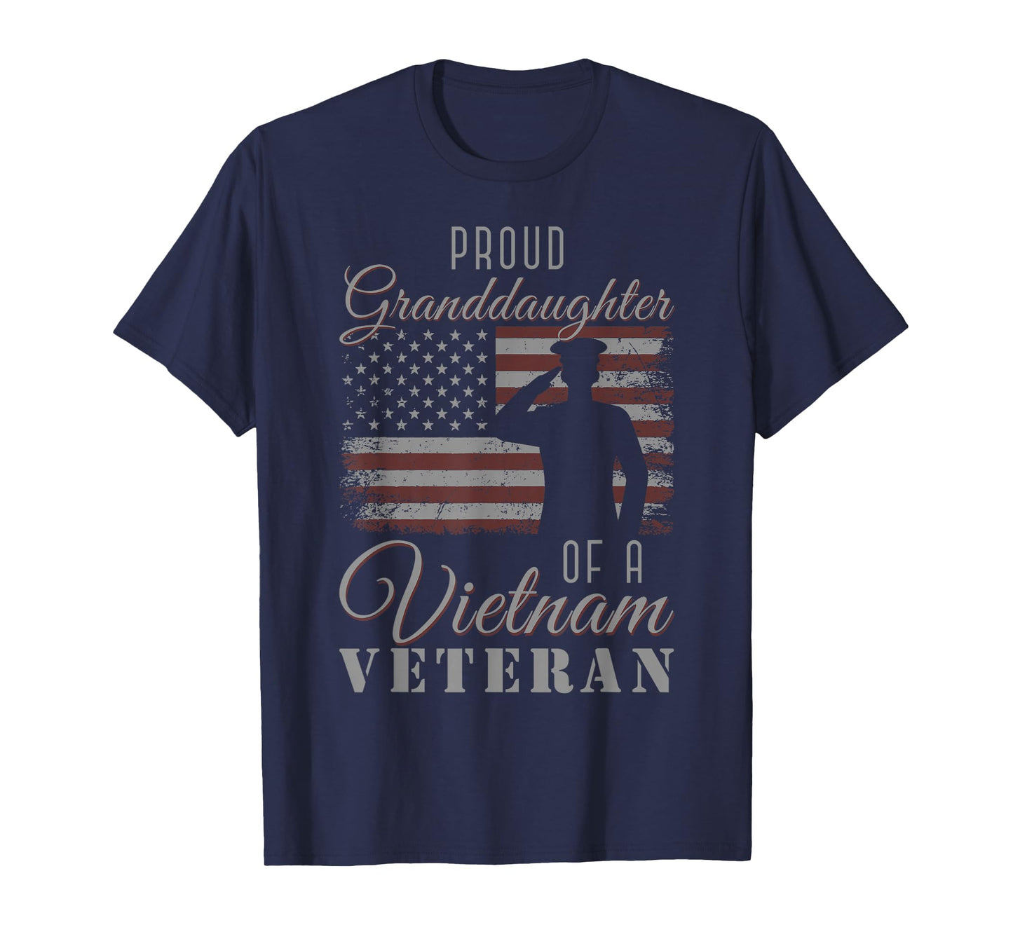 USA Flag Soldier Proud Granddaughter of A Vietnam Veteran T-Shirt
